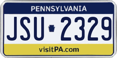 PA license plate JSU2329