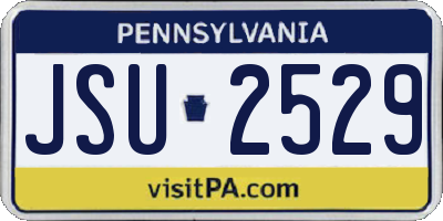 PA license plate JSU2529