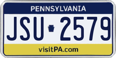 PA license plate JSU2579
