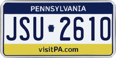 PA license plate JSU2610