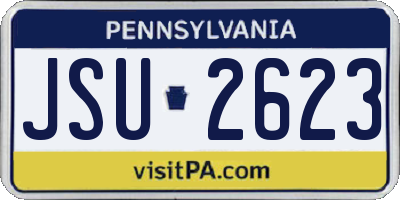 PA license plate JSU2623