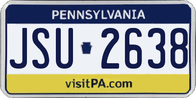 PA license plate JSU2638