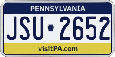 PA license plate JSU2652