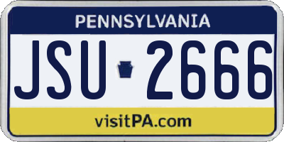 PA license plate JSU2666