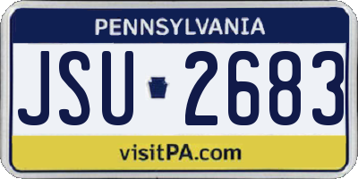 PA license plate JSU2683