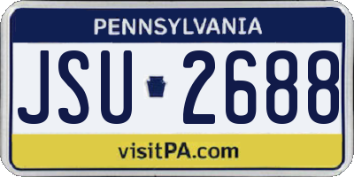 PA license plate JSU2688