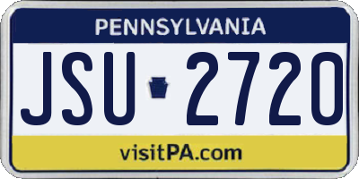 PA license plate JSU2720
