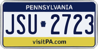 PA license plate JSU2723