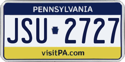 PA license plate JSU2727