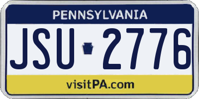 PA license plate JSU2776