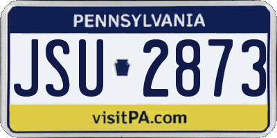 PA license plate JSU2873