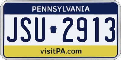 PA license plate JSU2913
