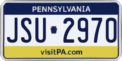 PA license plate JSU2970