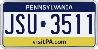 PA license plate JSU3511