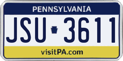 PA license plate JSU3611