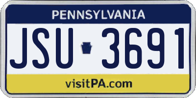 PA license plate JSU3691