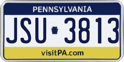 PA license plate JSU3813