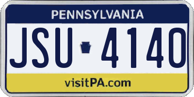 PA license plate JSU4140
