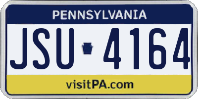 PA license plate JSU4164