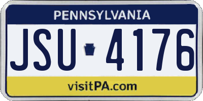 PA license plate JSU4176