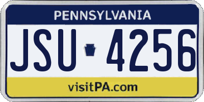 PA license plate JSU4256