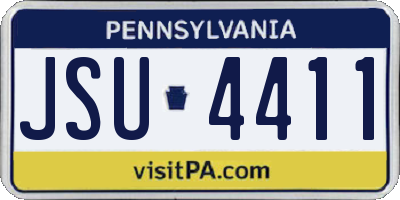 PA license plate JSU4411