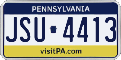 PA license plate JSU4413