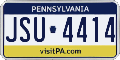 PA license plate JSU4414