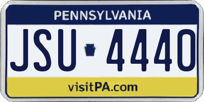 PA license plate JSU4440