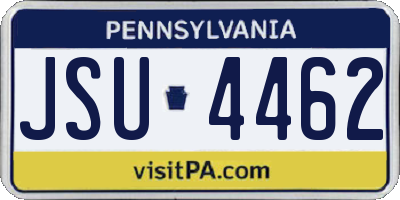 PA license plate JSU4462