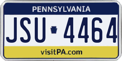 PA license plate JSU4464