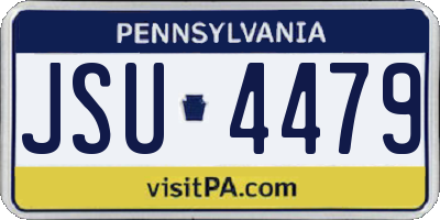PA license plate JSU4479