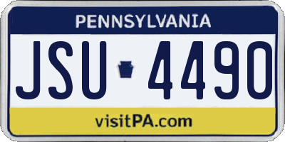 PA license plate JSU4490