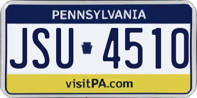 PA license plate JSU4510