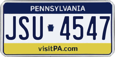 PA license plate JSU4547