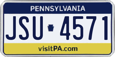 PA license plate JSU4571