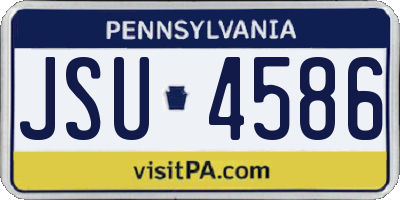 PA license plate JSU4586