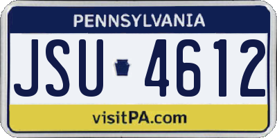 PA license plate JSU4612
