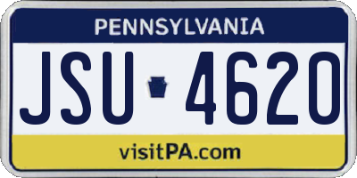 PA license plate JSU4620