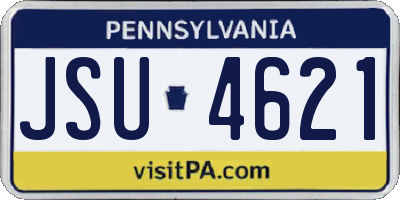 PA license plate JSU4621