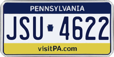 PA license plate JSU4622