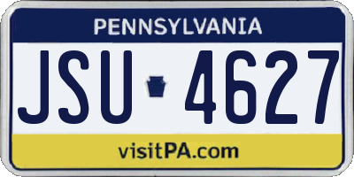 PA license plate JSU4627