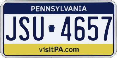 PA license plate JSU4657