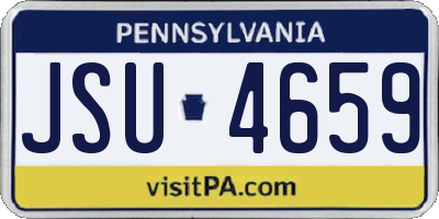 PA license plate JSU4659