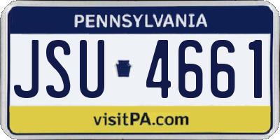 PA license plate JSU4661