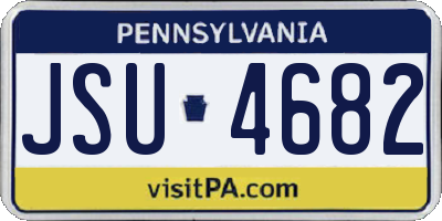 PA license plate JSU4682