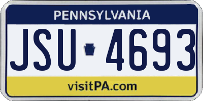 PA license plate JSU4693