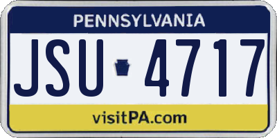 PA license plate JSU4717