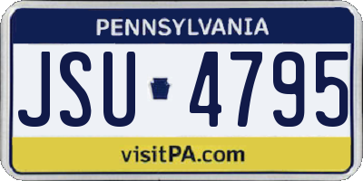 PA license plate JSU4795
