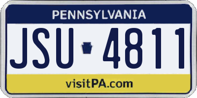 PA license plate JSU4811